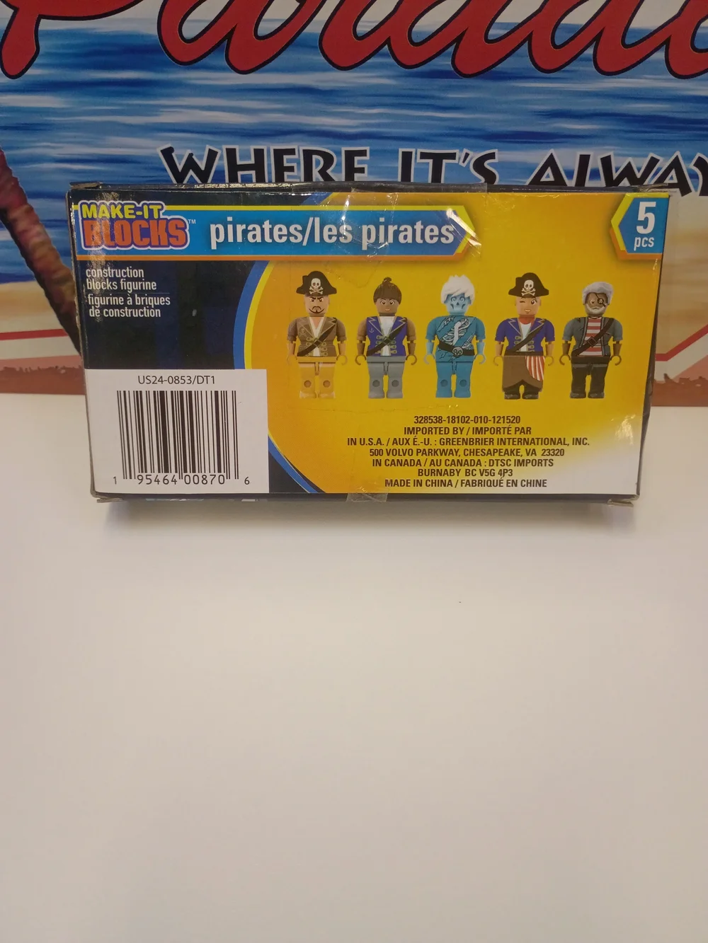 Make -It BlocksPirates Mini Figures 5 Pirates Compatible Fits All Leading Brands